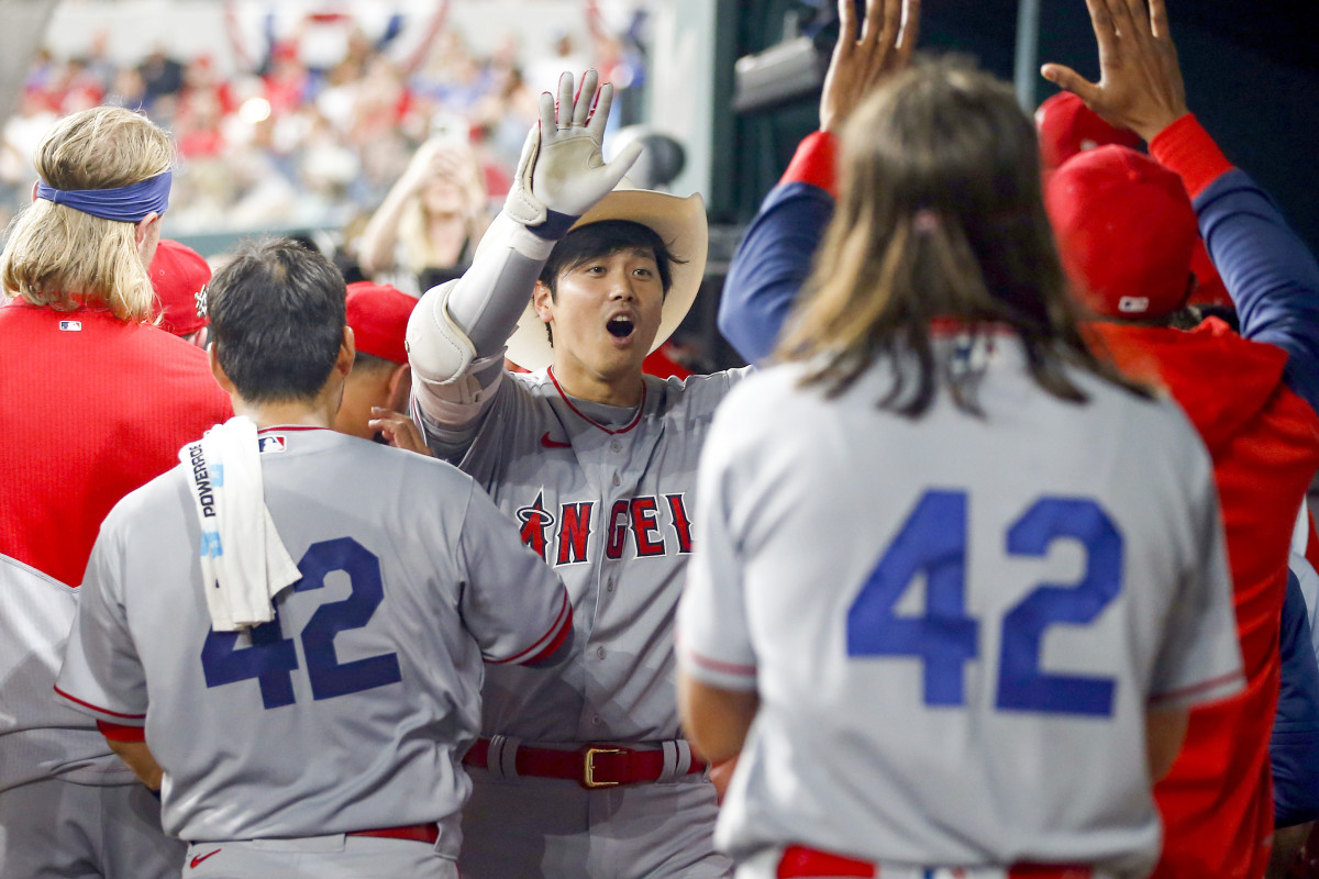 “I think he just enjoys being one of the boys in the clubhouse,” Angels reliever Mike Mayers says about Ohtani.